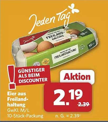 Eier aus Freilandhaltung 10-Stück-Packung