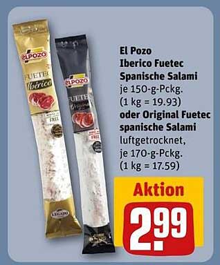 El Pozo Iberico Fuetec Spanische Salami