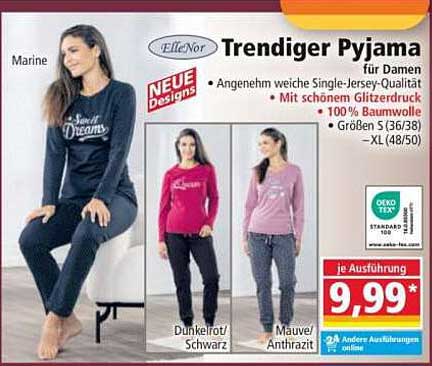 Ellenor Trendiger Pyjama für Damen