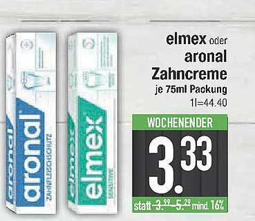 elmex oder aronal Zahnpasta 75ml