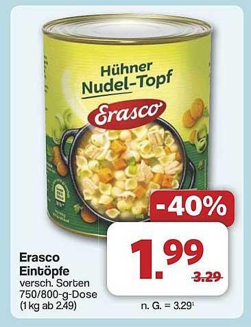Erasco Hühnertopf Eintopf 750/800-g-Dose