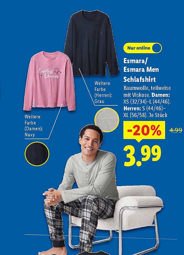 Esmara/Esmara Men Schlafshirt