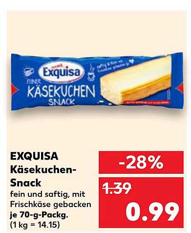 EXQUISA Käsekuchen-Snack