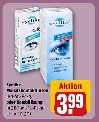 Eyelike Monatskontaktlinsen oder Kombi-Lösung im Angebot!