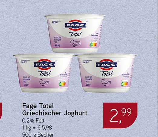 Fage Total Griechischer Joghurt 0,2% Fett