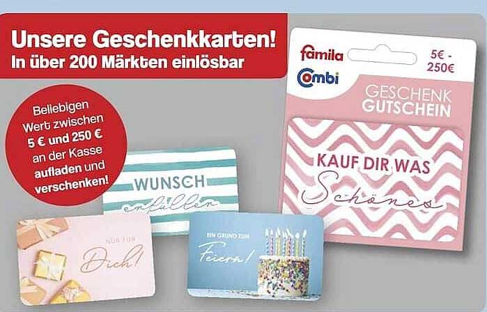 Famila Geschenkkarten - Der perfekte Gutschein für jeden Anlass!