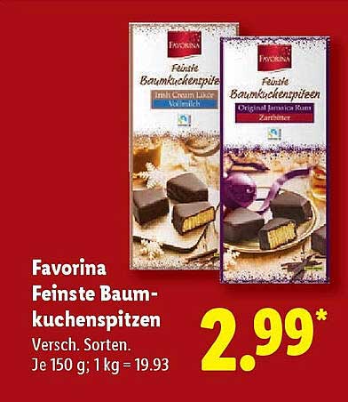 Favorina Feinstes Baumkuchenspitzen