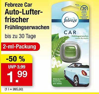 Febreze Car Auto-Luftfrischer Frühlingserwachen 2-ml-Packung