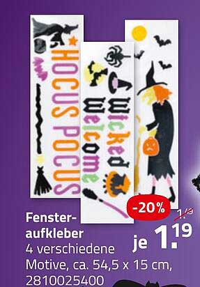 Fenster-Aufkleber 4 verschiedene Motive