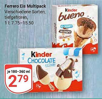 Ferrero Eis Multipack - verschiedene Sorten, tiefgefroren