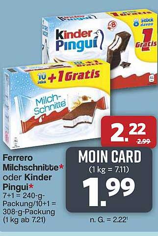 Ferrero Milchschmidt* oder Kinder Pingui* – Jetzt zugreifen!