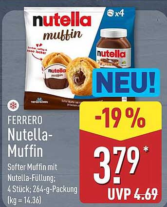 Ferrero Nutella-Muffin - 4 Stück packung