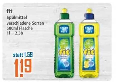 fit Spülmittel verschiedene Sorten 500ml Flasche