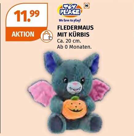 Fledermaus mit Kürbis - Kuscheliges Spielzeug für kleine Monsterfreunde