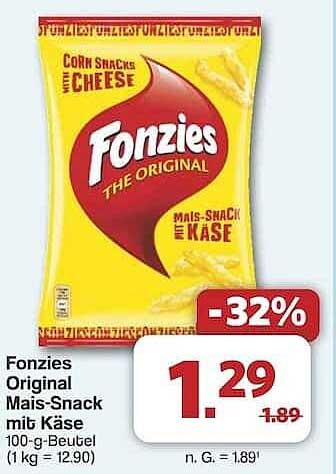 Fonzie's Original Mais-Snack mit Käse