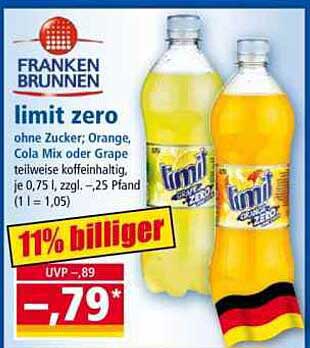 Franken Brunnen limit zero – Erfrischung ohne Zucker