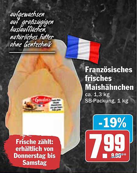 Französisches frisches Maishähnchen - ca. 1,3 kg