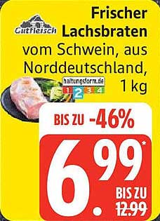 Frischer Lachsbraten vom Schwein, aus Norddeutschland, 1 kg