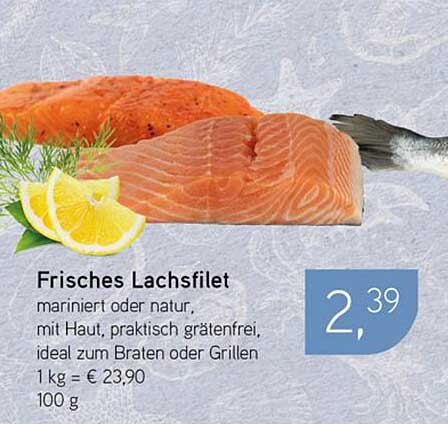 Frisches Lachsfilet, mariniert oder natur
