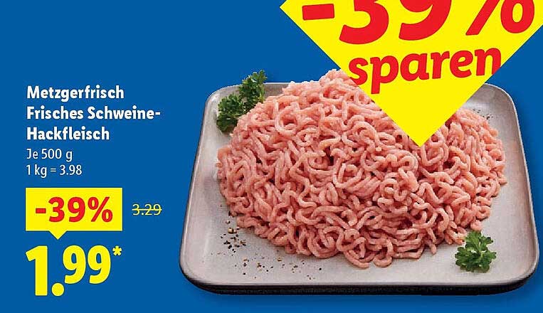 Frisches Schweine-Hackfleisch - Metzgerfrisch