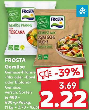 FROSTA Gemüse - Gemüsepanne alla Toscana oder Gemüse Mix Asiatische Küche