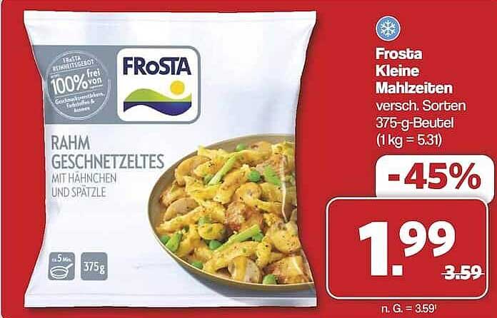 Frosta Kleine Mahlzeiten Rahm Geschnetzeltes 375 g