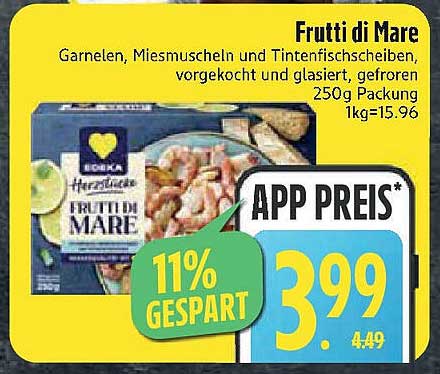 Frutti di Mare – Garnelen, Miesmuscheln und Tintenfischscheiben