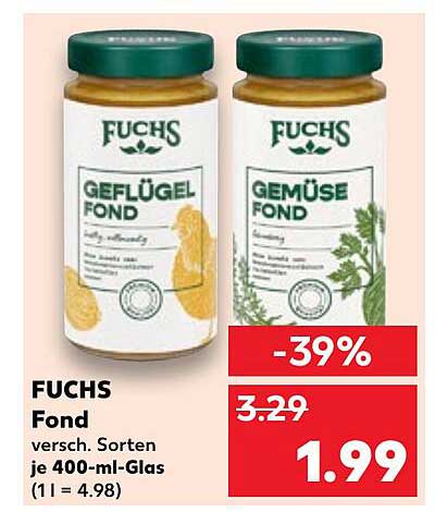 FUCHS Fond - verschiedene Sorten 400-ml-Glas