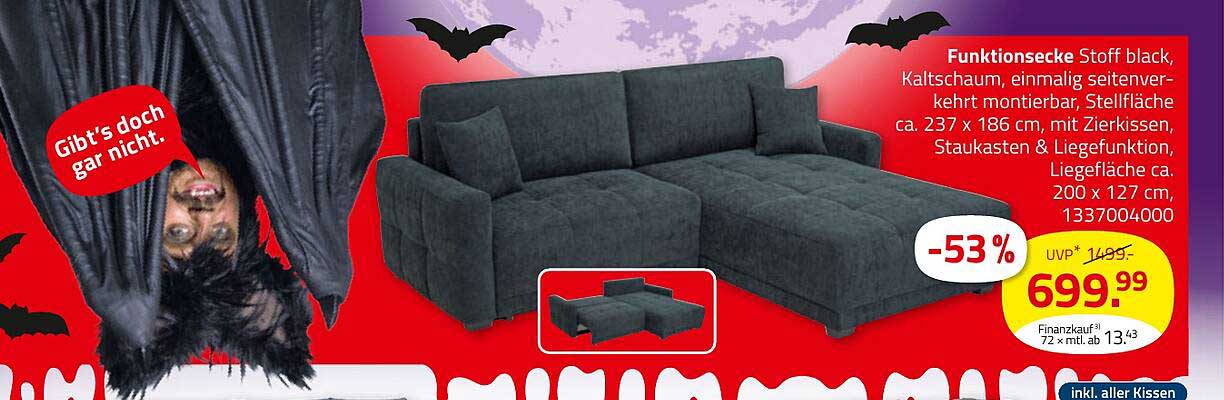 Funktionsecke Stoff black – Jetzt zugreifen!