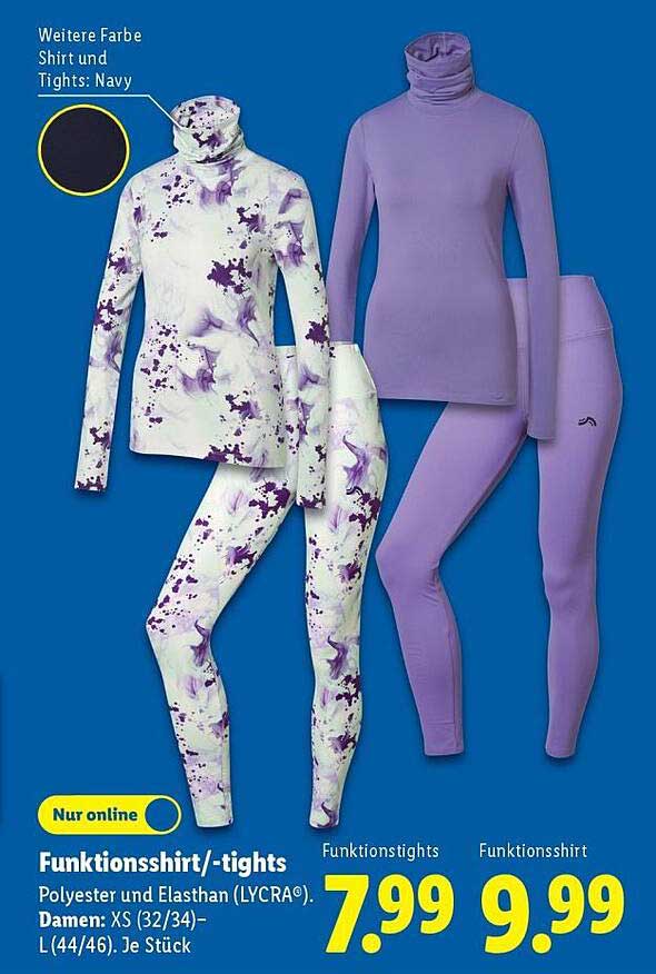 Funktionsshirt und Tights - Damen - XS bis L