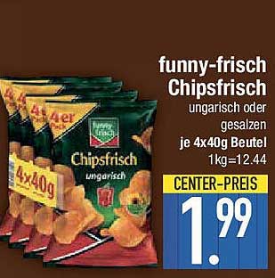 funny-frisch Chipsfrisch ungarisch oder gesalzen je 4x40g Beutel