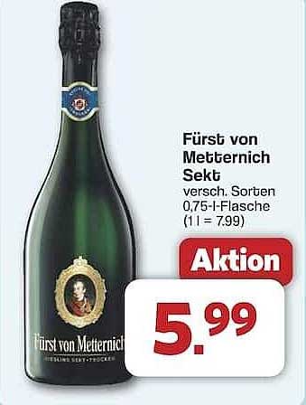 Fürst von Metternich Sekt, verschiedene Sorten 0,75-l-Flasche