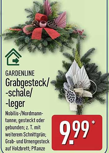 GARDENLINE Grabgesteck/-schale/-leger