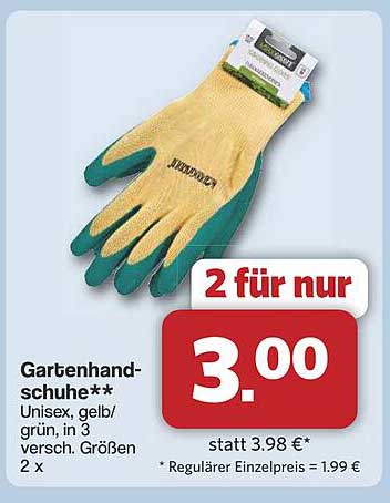 Gartenhandschuhe Unisex - 2 für nur 3,00 €