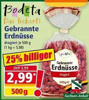 Gebrannte Erdnüsse 500 g - Jetzt 25% günstiger!