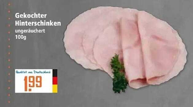 Gekochter Hinterschinken ungeräuchert 100g