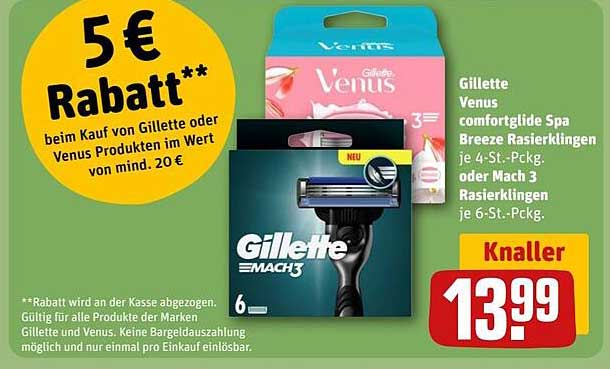 Gillette Venus und Mach 3 Rasierklingen – Der ideale Deal für einen glatten Auftritt!