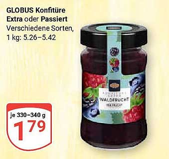GLOBUS Konfitüre Extra oder Passiert - Waldfrucht