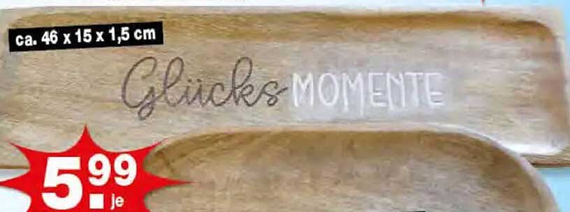 Glücks MOMENTE Holzschale