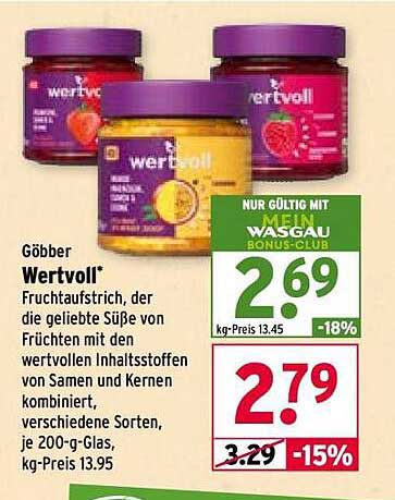 Göbber Wertvoll Fruchtaufstrich - 200-g-Glas