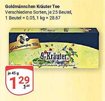 Goldmännchen Kräuter Tee - 9 Kräuter