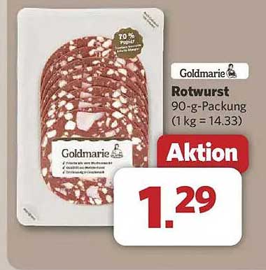 Goldmarie Rotwurst 90-g-Packung zum Aktionspreis