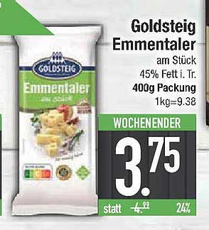 Goldsteig Emmentaler 400g am Stück