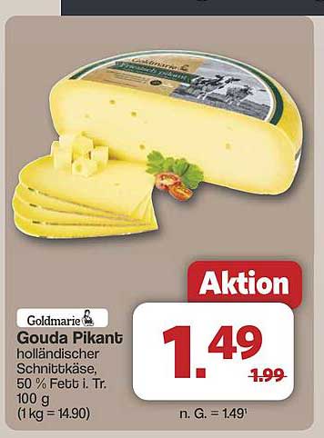 Gouda Pikant - Holländischer Schnittkäse, 50 % Fett i. Tr.