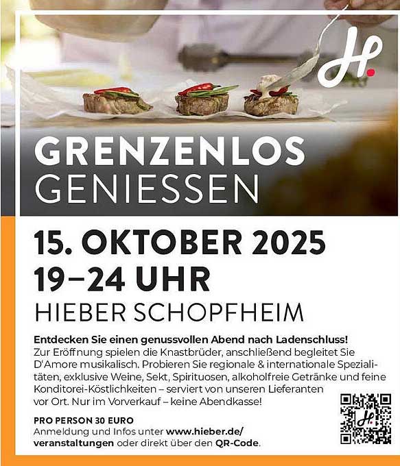 GRANZENLOS GENIESSEN am 15. Oktober 2025