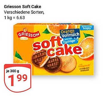 Griesson Soft Cake – Verschiedene Sorten, 300 g für nur 1,99 €