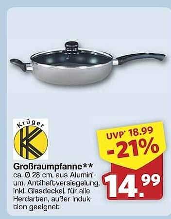 Großraumpfanne 28 cm von Krüger - jetzt im Angebot!