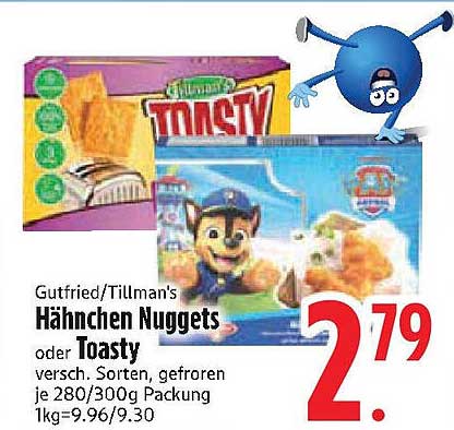 Gutfried/Tillman's Hähnchen Nuggets oder Toasty