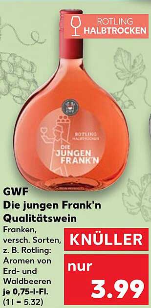 GWF Die jungen Frank'n Qualitätswein, 0,75 l