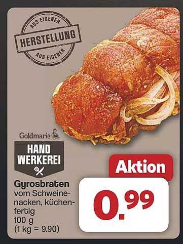 Gyrosbraten vom Schweinenacken, küchenfertig